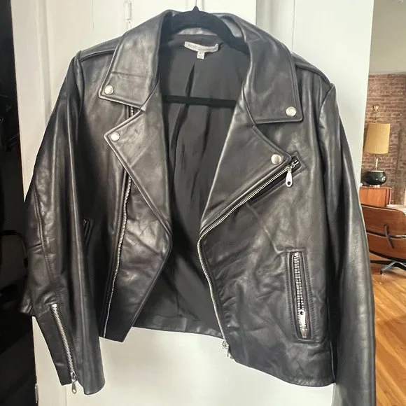 Rebecca Minkoff Leather Biker Jacket - Large